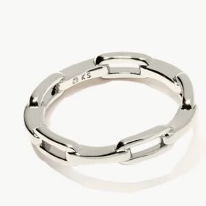 Kendra Scott set of 2 Andi silver rings size 9